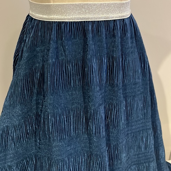 The Others NWT blue and silver long skirt - Picture 2 of 7